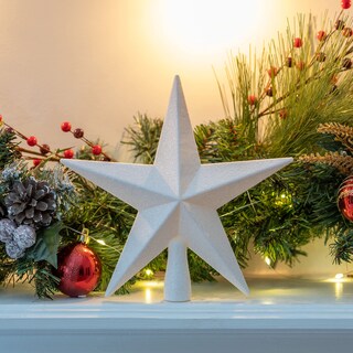 Foto 5 | Adorno Para Árbol, Estrella Con Purpurina, 20 Cm, Decoración Navideña - Venta Internacional.