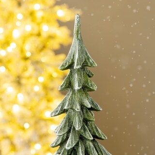 Foto 4 | Árbol De Navidad De Mesa Glitzhome, Resina Artificial, 37 Cm De Alto - Venta Internacional.