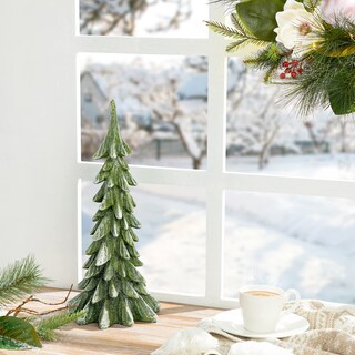 Foto 6 | Árbol De Navidad De Mesa Glitzhome, Resina Artificial, 37 Cm De Alto - Venta Internacional.