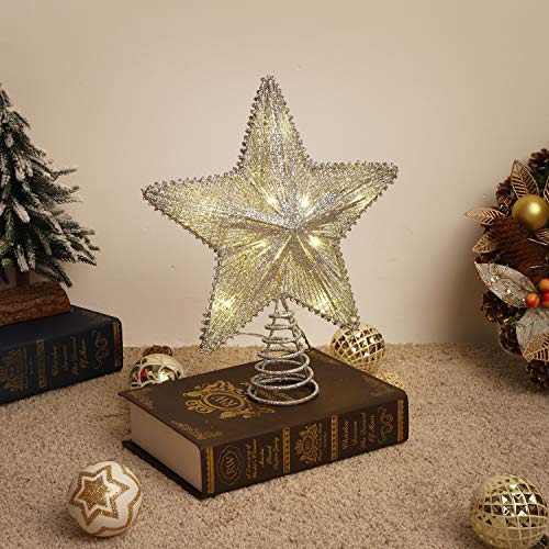 Foto 1 | Decoración Para Árbol De Navidad Con Forma De Estrella De Lewonder, Con Luces Y Lentejuelas, Color P - Venta Intern