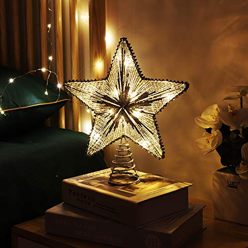 Foto 3 | Decoración Para Árbol De Navidad Con Forma De Estrella De Lewonder, Con Luces Y Lentejuelas, Color P - Venta Intern