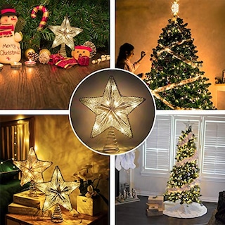 Foto 5 | Decoración Para Árbol De Navidad Con Forma De Estrella De Lewonder, Con Luces Y Lentejuelas, Color P - Venta Intern