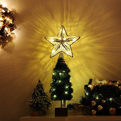 Foto 7 pulgar | Decoración Para Árbol De Navidad Con Forma De Estrella De Lewonder, Con Luces Y Lentejuelas, Color P - Venta Intern