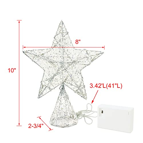 Foto 7 pulgar | Homedeco. Estrella Blanca En Forma De Árbol Con Luces Led De - Venta Internacional.
