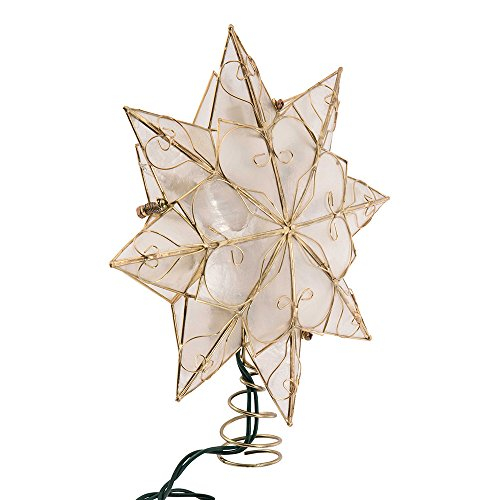 Foto 2 pulgar | Adorno Para Árbol De Navidad Con Forma De Estrella Capiz De 8 Puntas De Kurt Adler - Venta Internacional.