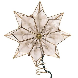 Foto 6 | Adorno Para Árbol De Navidad Con Forma De Estrella Capiz De 8 Puntas De Kurt Adler - Venta Internacional.