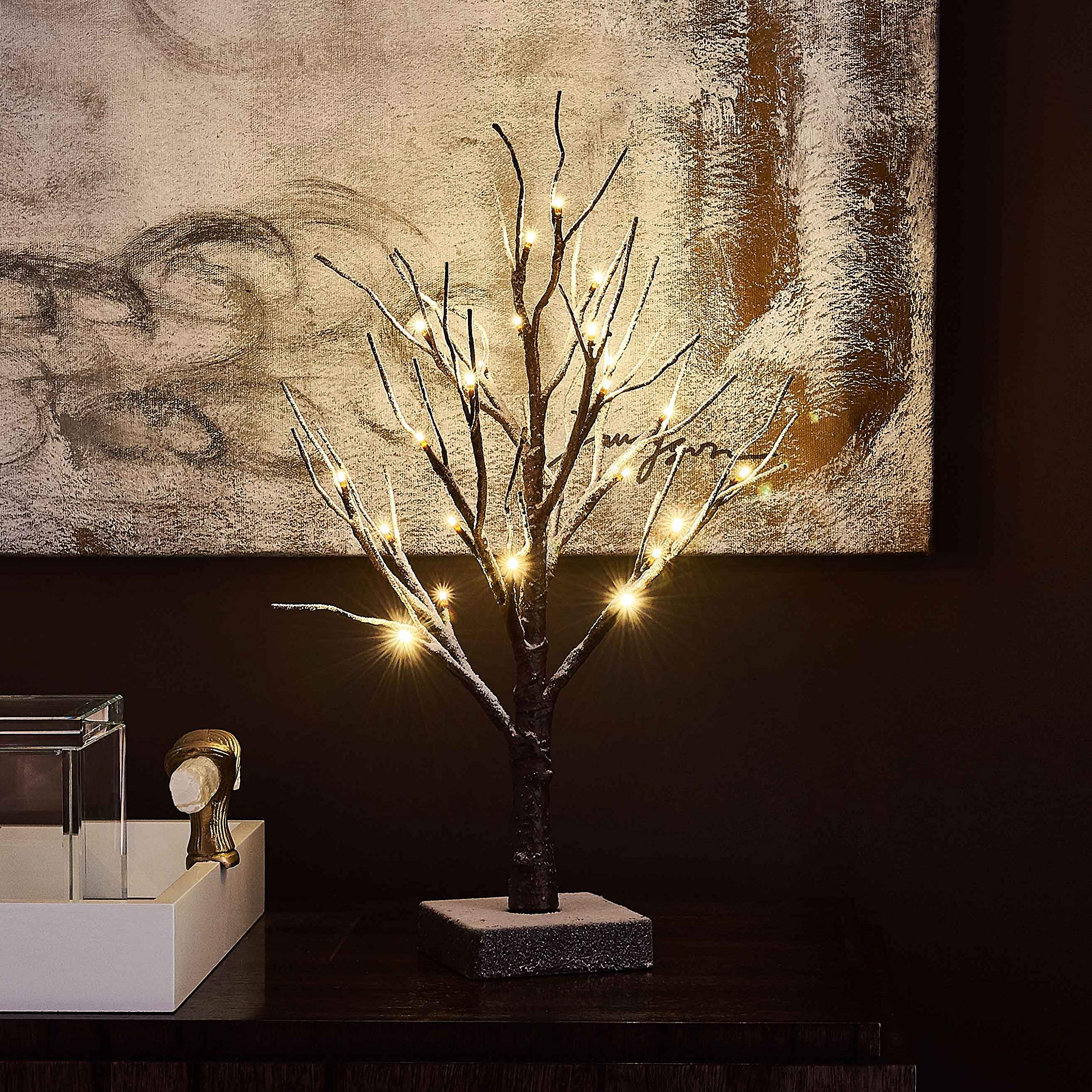 Foto 3 pulgar | Árbol De Navidad Hairui, Mesa Preiluminado, Espolvoreado Con Nieve Y Temporizador - Venta Internacional.