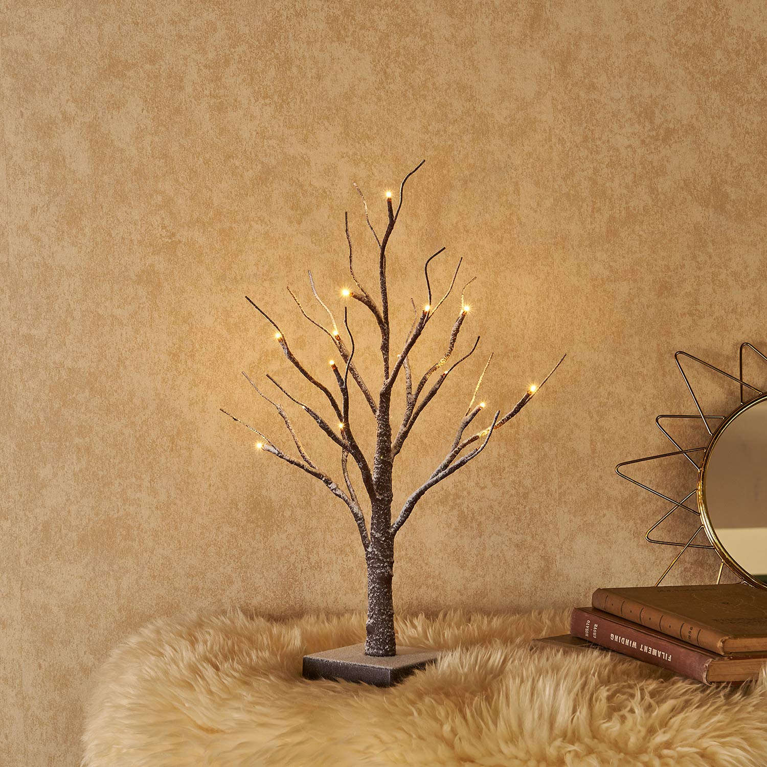 Foto 5 pulgar | Árbol De Navidad Hairui, Mesa Preiluminado, Espolvoreado Con Nieve Y Temporizador - Venta Internacional.