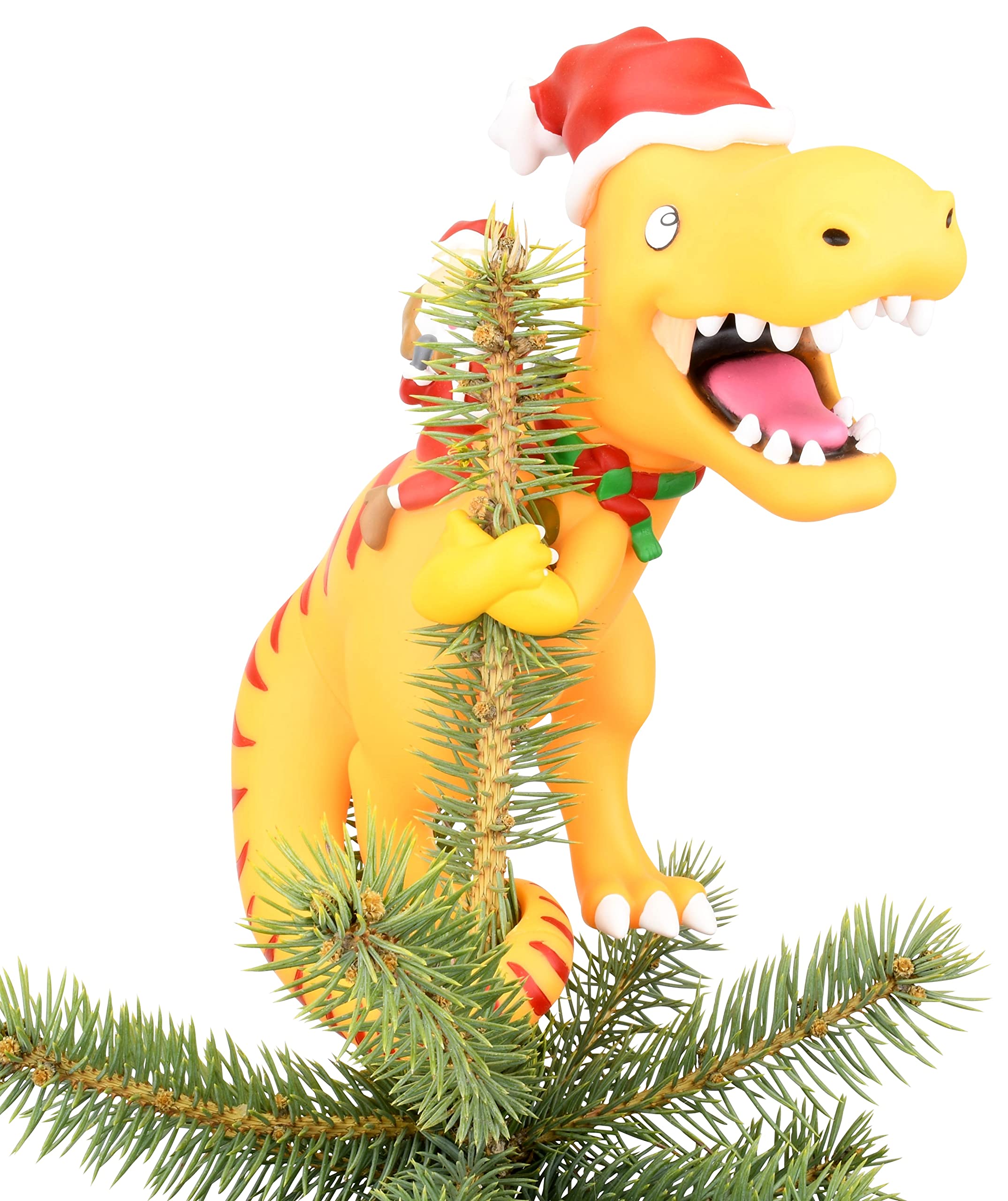 Foto 4 pulgar | Adorno Para Árbol De Navidad, Tree Buddees, Papá Noel Montando Un T-rex - Venta Internacional.