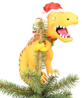 Foto 3 | Adorno Para Árbol De Navidad, Tree Buddees, Papá Noel Montando Un T-rex - Venta Internacional.