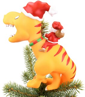 Foto 4 | Adorno Para Árbol De Navidad, Tree Buddees, Papá Noel Montando Un T-rex - Venta Internacional.
