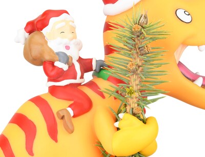 Foto 6 | Adorno Para Árbol De Navidad, Tree Buddees, Papá Noel Montando Un T-rex - Venta Internacional.
