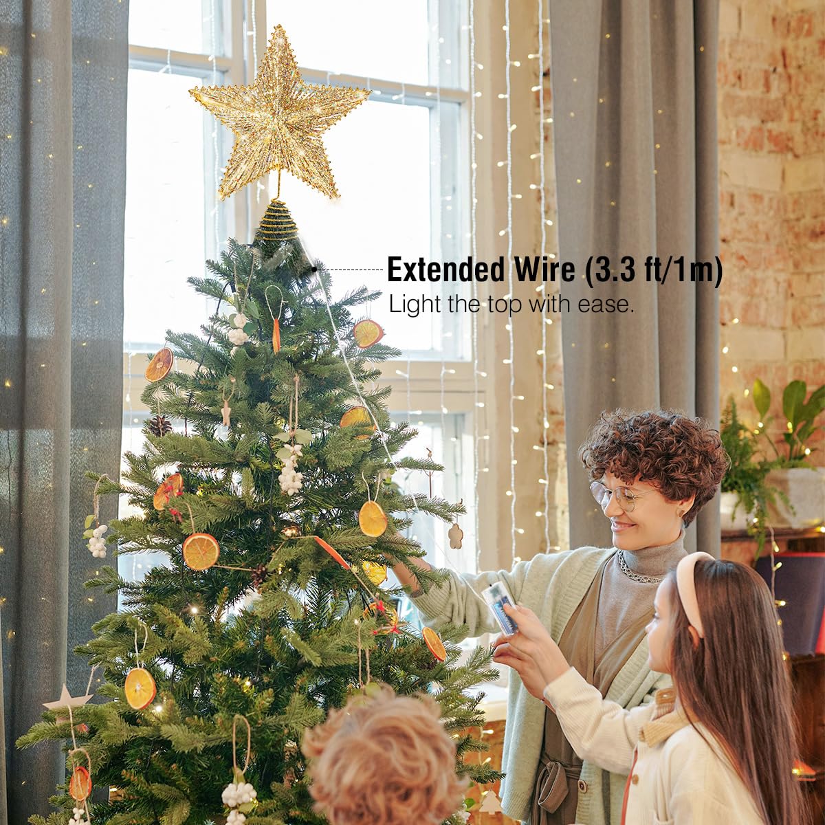 Foto 5 | Decoración Para Árbol De Navidad Luxspire, Estrella Iluminada Por Led, 30 Cm - Venta Internacional.