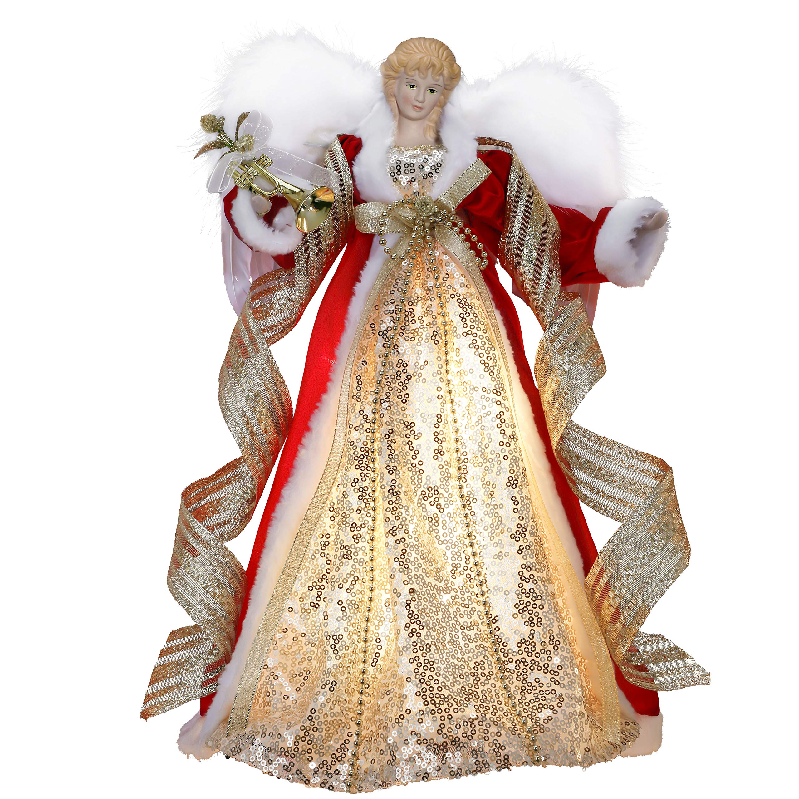 Foto 1 | Decoración Para Árbol De Ángel De Navidad Valery Madelyn, 40 Cm Con Luz - Venta Internacional.