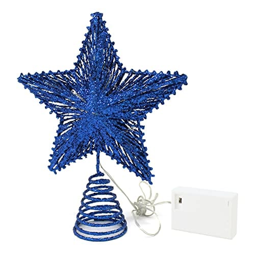 Homedeco. Estrella Azul Brillante En La Copa Del Árbol En 3d - Venta Internacional. $908