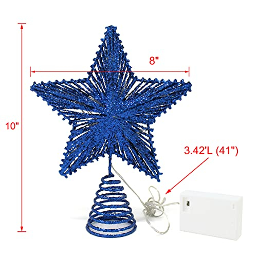 Foto 7 pulgar | Homedeco. Estrella Azul Brillante En La Copa Del Árbol En 3d - Venta Internacional.