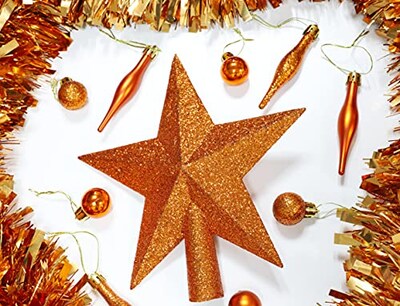 Foto 2 | Decoración Con Forma De Estrella En La Copa De Un Árbol Con - Venta Internacional.