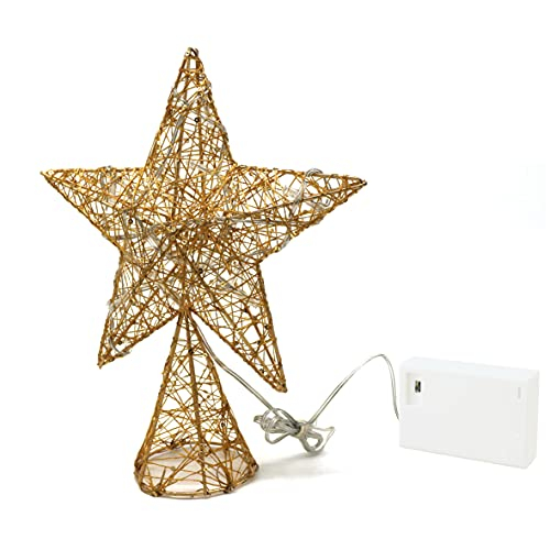 Foto 1 | Homedeco. Estrella Dorada En Forma De Árbol Con Luces Led De - Venta Internacional.