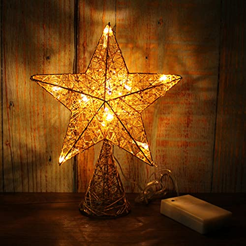 Foto 3 pulgar | Homedeco. Estrella Dorada En Forma De Árbol Con Luces Led De - Venta Internacional.