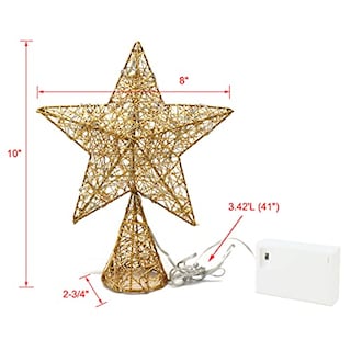 Foto 6 | Homedeco. Estrella Dorada En Forma De Árbol Con Luces Led De - Venta Internacional.