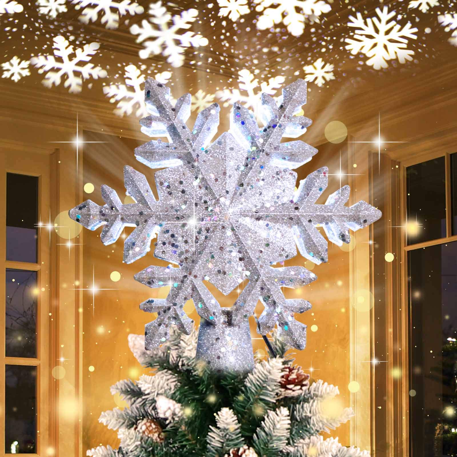 Foto 2 pulgar | Decoración Para Árbol De Navidad Con Luz Led Giratoria Cálida, Color Plateado - Venta Internacional.