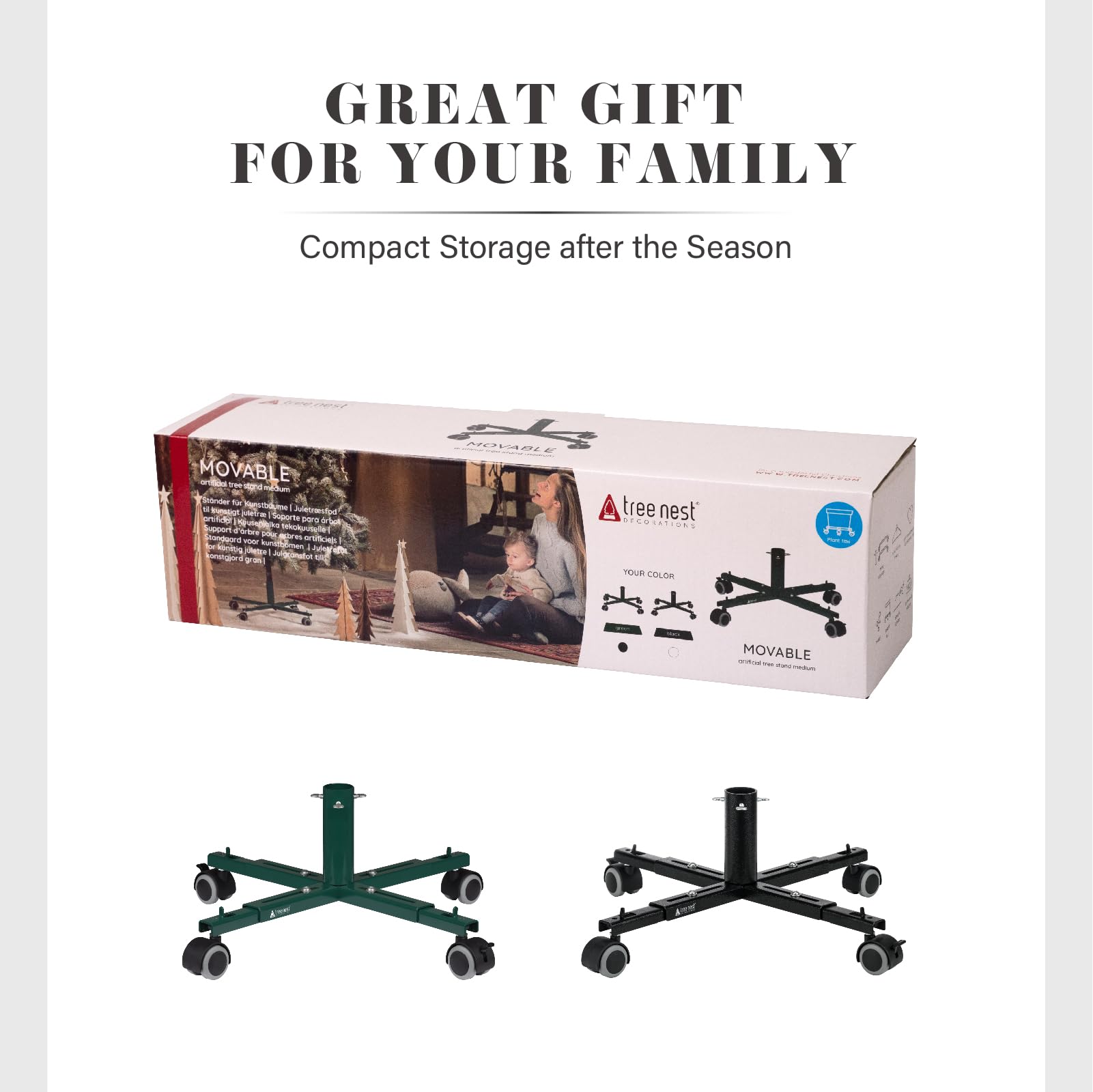 Foto 7 | Soporte Para Árbol De Navidad Con Ruedas Y Nido De Árbol - Venta Internacional.