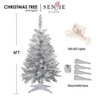 Foto 2 | Árbol De Navidad Senjie Artificial De 90 Cm Con 50 Luces Y Soporte - Venta Internacional.