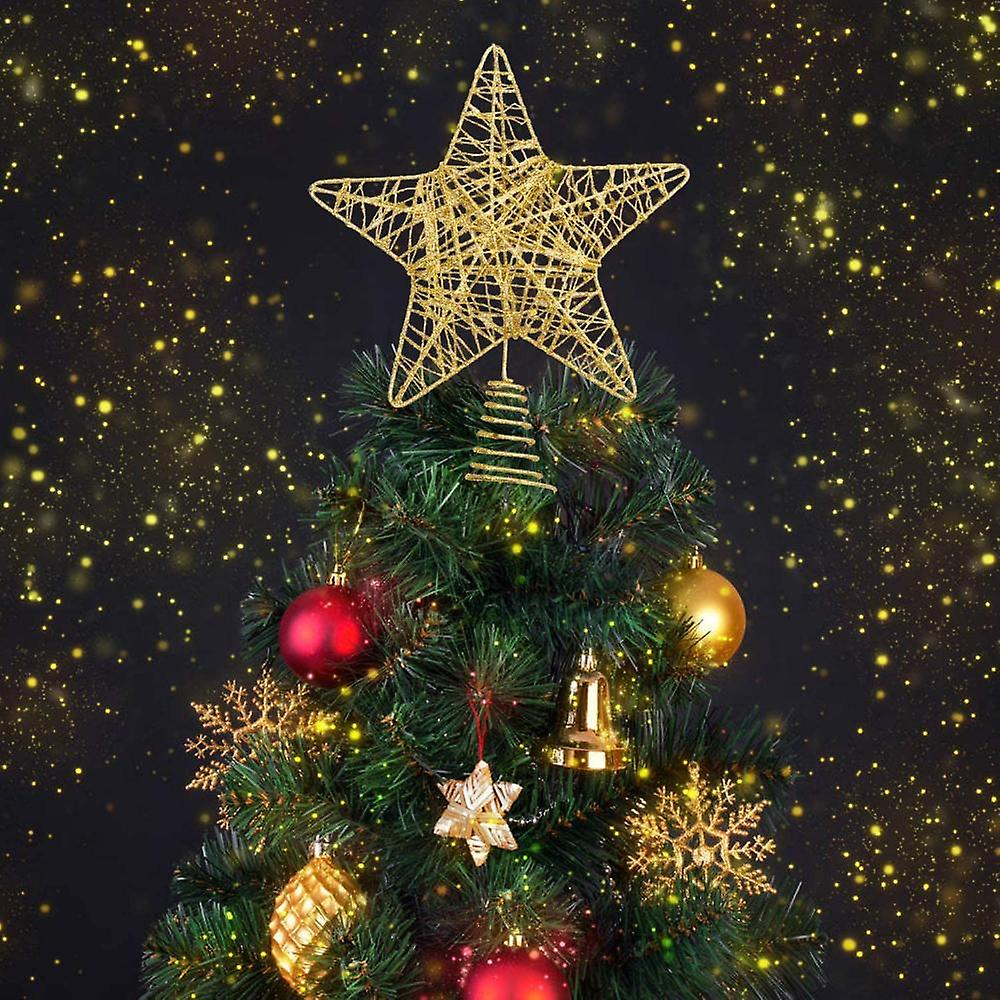 Foto 2 pulgar | Decoración Para Árbol De Navidad Sanlin Beans Con Forma De Estrella Metálica Con Purpurina - Venta Internacional.