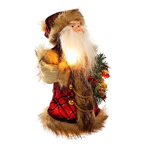 Decoración Para Árbol De Navidad De Kurt Adler Con Papá Noel, 25 Cm, Color Burdeos - Venta Internacional. $712