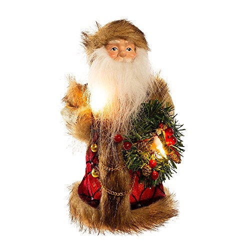 Foto 2 | Decoración Para Árbol De Navidad De Kurt Adler Con Papá Noel, 25 Cm, Color Burdeos - Venta Internacional.