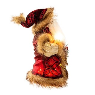 Foto 4 | Decoración Para Árbol De Navidad De Kurt Adler Con Papá Noel, 25 Cm, Color Burdeos - Venta Internacional.