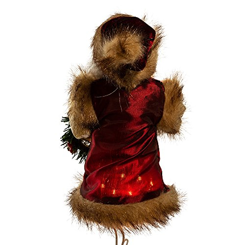 Foto 5 | Decoración Para Árbol De Navidad De Kurt Adler Con Papá Noel, 25 Cm, Color Burdeos - Venta Internacional.