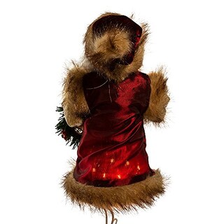 Foto 5 | Decoración Para Árbol De Navidad De Kurt Adler Con Papá Noel, 25 Cm, Color Burdeos - Venta Internacional.