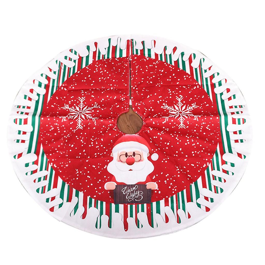 Foto 2 pulgar | Falda De Árbol De Navidad Con Estampado De Lino, 90 Cm De Diámetro - Venta Internacional.