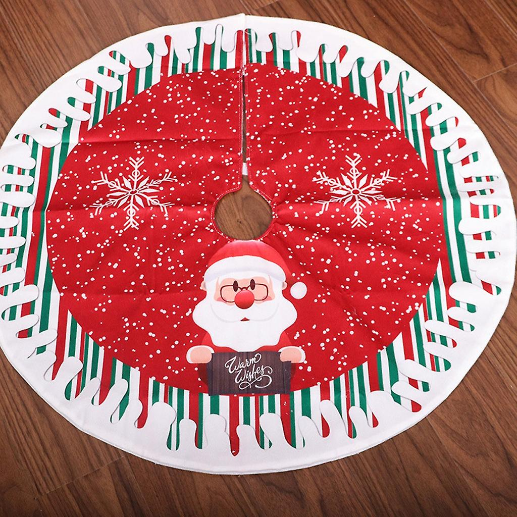 Foto 4 pulgar | Falda De Árbol De Navidad Con Estampado De Lino, 90 Cm De Diámetro - Venta Internacional.