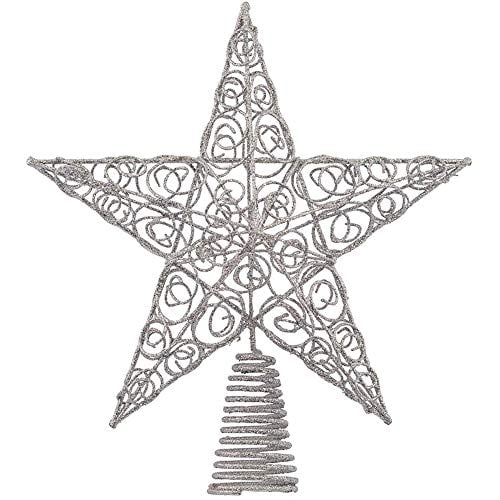 Adorno De Árbol Con Forma De Estrella Plateada De Ornativity - Venta Internacional. $781