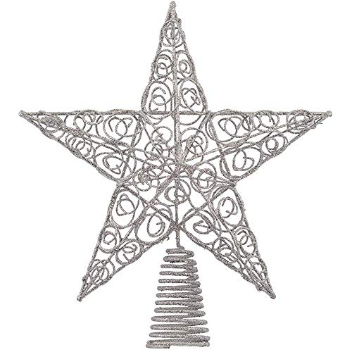 Foto 1 | Adorno De Árbol Con Forma De Estrella Plateada De Ornativity - Venta Internacional.