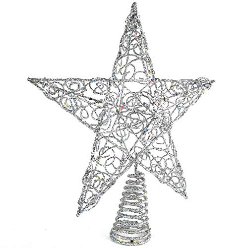 Foto 5 pulgar | Adorno De Árbol Con Forma De Estrella Plateada De Ornativity - Venta Internacional.