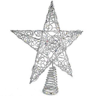 Foto 4 | Adorno De Árbol Con Forma De Estrella Plateada De Ornativity - Venta Internacional.