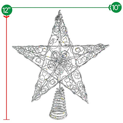 Foto 5 | Adorno De Árbol Con Forma De Estrella Plateada De Ornativity - Venta Internacional.