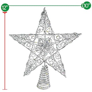Foto 5 | Adorno De Árbol Con Forma De Estrella Plateada De Ornativity - Venta Internacional.