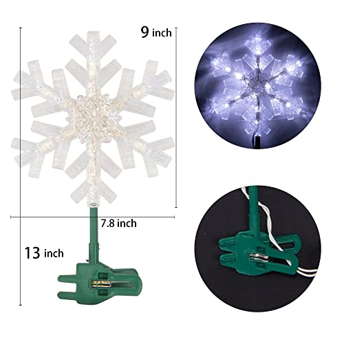 Foto 4 pulgar | Adorno Para Árbol De Navidad Con Forma De Copo De Nieve Bril - Venta Internacional.