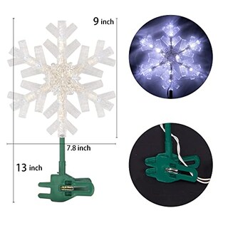 Foto 3 | Adorno Para Árbol De Navidad Con Forma De Copo De Nieve Bril - Venta Internacional.