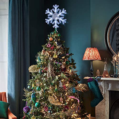 Foto 4 | Adorno Para Árbol De Navidad Con Forma De Copo De Nieve Bril - Venta Internacional.