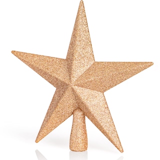 Foto 2 | Adorno Para Árbol, Estrella Con Purpurina, 20 Cm, Decoración Navideña - Venta Internacional.