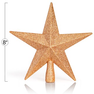 Foto 6 | Adorno Para Árbol, Estrella Con Purpurina, 20 Cm, Decoración Navideña - Venta Internacional.