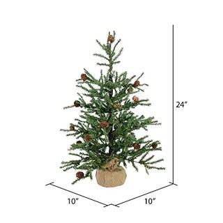Foto 4 | Árbol De Navidad Vickerman De Pino Caramelo De 60 Cm Con Base De Arpillera - Venta Internacional.