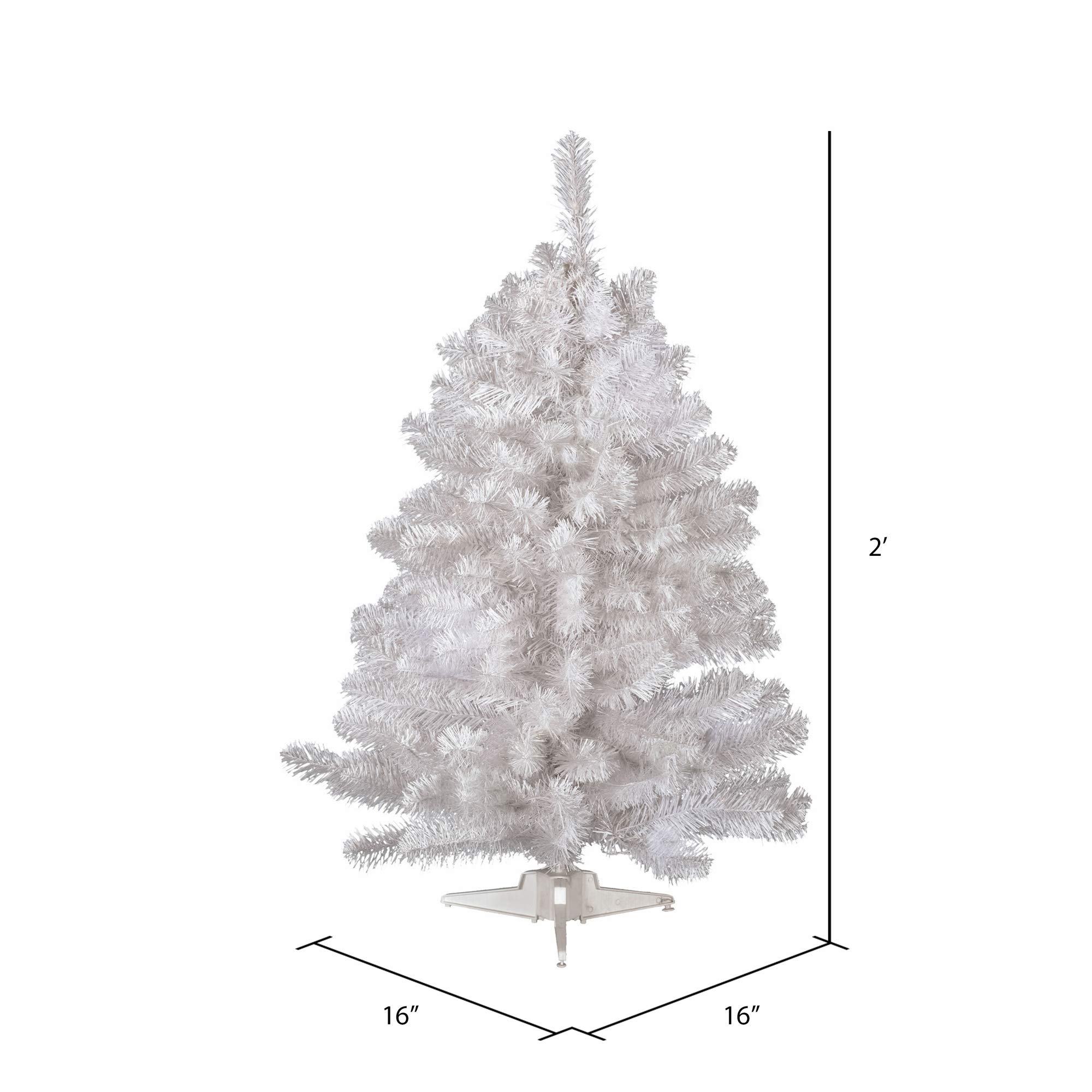 Foto 3 | Árbol De Navidad Vickerman Crystal, Abeto Blanco, 60 Cm, Sin Iluminación - Venta Internacional.