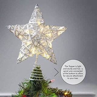 Foto 3 | Adorno Navideño De Ratán Ornativity, Blanco Y Plateado, Con - Venta Internacional.