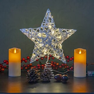 Foto 4 | Adorno Navideño De Ratán Ornativity, Blanco Y Plateado, Con - Venta Internacional.
